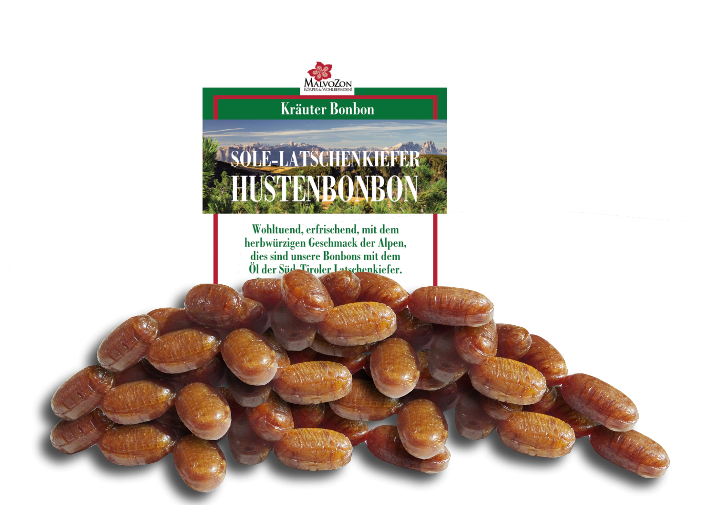MalvoZon - Latschenkiefern Hustenbonbon - mit Alpensole -500gr