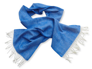 Grazalema  - Wollschal Fischgrät - Indigo-Blau - Feinste weiche andalusische Merinowolle!