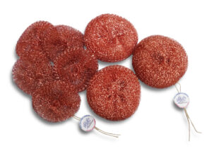 Schulz - Topfballen Reinkupfer - Set 8 Teile (5x klein - 3x groß) - schonender Topfreiniger